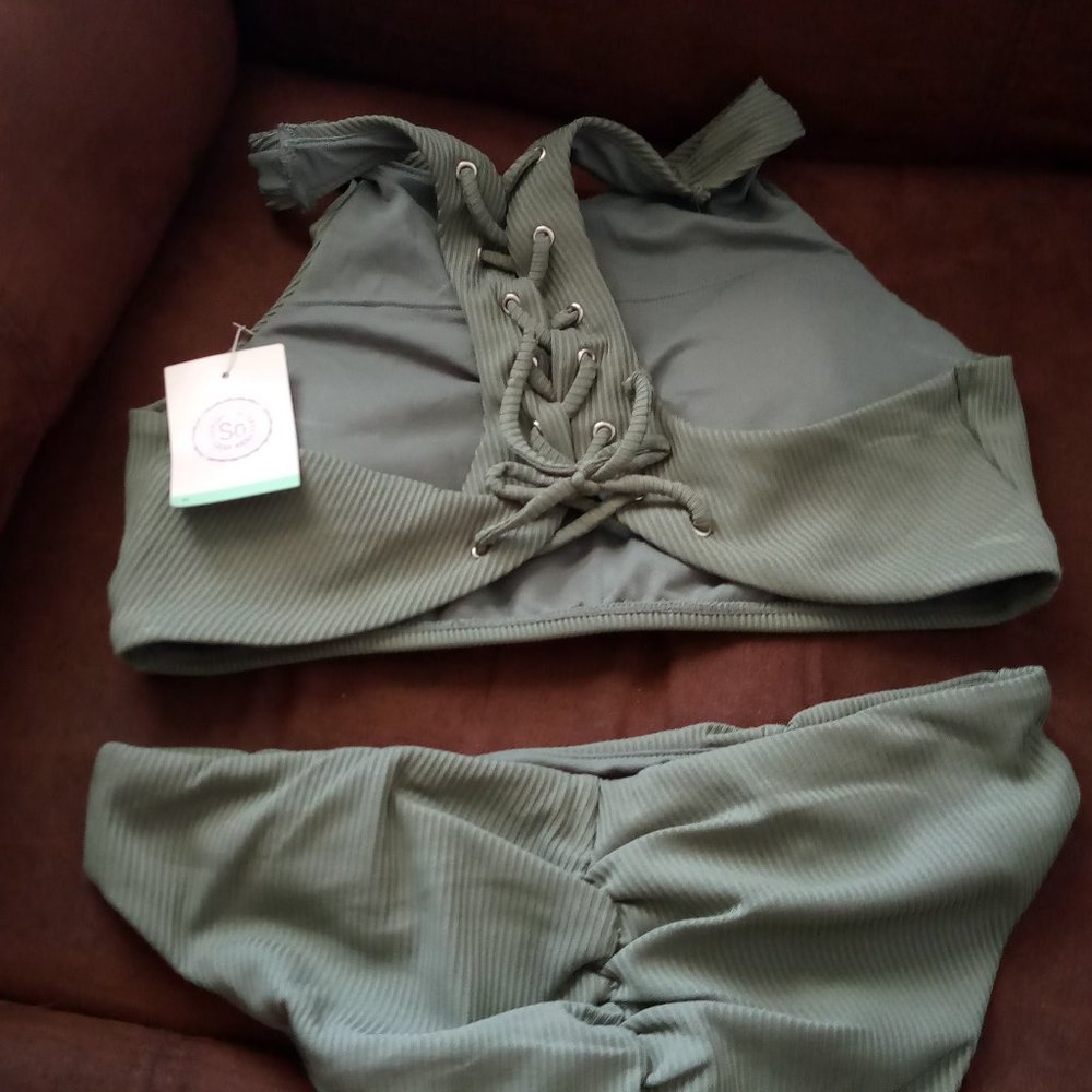 Dark green bikini
